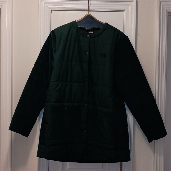 The North Face Ponderosa Green Collarless Corduroy coat XL NWTS